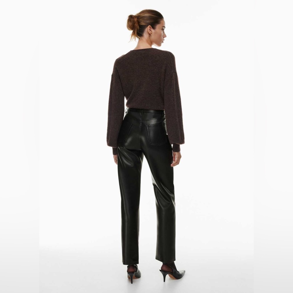 Aritzia black faux leather melina pant size 2 - Picture 2 of 6